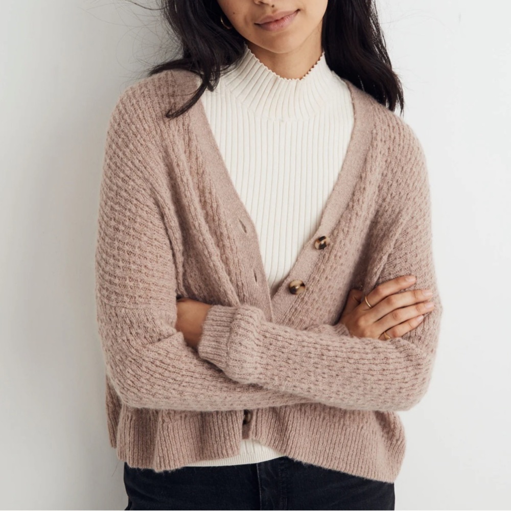 Madewell Taupe Cardigan Sweater
